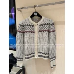 THOM BROWNE 2025 Fall/Winter Collection 👧 100% Imported Wool Fair Isle Jacquard Knit Cardigan for Women - Image 20