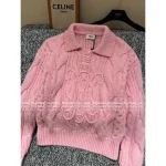 Celine 2025 Early Fall/Winter Collection 🌸 Kaixuan Lapel Mohair/Wool Blend Pullover Sweater for Women - Image 10