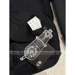 CHROME HEARTS 2025 Early Fall/Winter Collection 🔍 Black Genuine Leather Cross Logo Hoodie 100% Cotton - Image 9