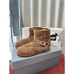 BALENCIAGA 2025 Fall/Winter Collection 🤎 Alaska Sof* Studded Lace-Up Snow Boots - Imported Suede with Shearling Lining - Image 12