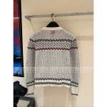 THOM BROWNE 2025 Fall/Winter Collection 👧 100% Imported Wool Fair Isle Jacquard Knit Cardigan for Women - Image 19
