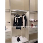 Chanel Dust Bag Included 🎀 2025 Fall/Winter Collection Black-White Colorblock Bow Tie Round Neck Wool Knit Dress for Women - Image 11