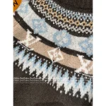 Louis Vuitton 2025 Early Fall/Winter Collection 🐻 Ski Series Jacquard Letter Logo Round Neck Wool Pullover Sweater for Women - Image 15