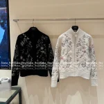 Dior 2025 Fall/Winter Collection 🆕 Star Zipper Embroidery Logo Wool Knit Jacket for Women