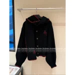 Vivienne Westwood Korean Aesthetic 🪐 2025 Fall/Winter Collection Saturn Embroidered Logo Wool Knit Cardigan with Detachable Scarf - Image 20