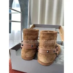 BALENCIAGA 2025 Fall/Winter Collection 🤎 Alaska Sof* Studded Lace-Up Snow Boots - Imported Suede with Shearling Lining - Image 11