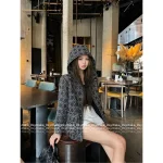 Dior 2025 Fall/Winter Collection 🖤 Artisan Cannage Embroidery Pocket Logo Tweed Hooded Jacket - Image 11