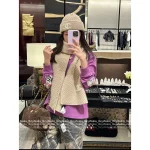 Chanel 2025 Fall/Winter Runway Collection 🐻 Premium Teddy Brown Suede Metal Logo Chain Large Bowling Bag - Image 23