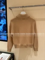 MONCLER 2025 Early Fall/Winter Collection ☑️ Lapel Embroidered Badge Logo Cashmere Knit Sweater for Women - Image 19