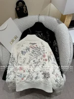 Dior 2025 Fall/Winter Collection 🆕 Star Zipper Embroidery Logo Wool Knit Jacket for Women - Image 10