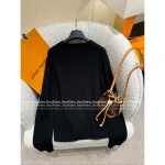 Louis Vuitton 2025 Early Fall/Winter Collection 🤎 Embroidered Letter Logo Round Neck Wool/Cashmere Blend Pullover Knit Sweater - Image 4