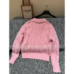 Celine 2025 Early Fall/Winter Collection 🌸 Kaixuan Lapel Mohair/Wool Blend Pullover Sweater for Women - Image 16