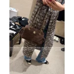 Chanel 2025 Fall/Winter Runway Collection 🐻 Premium Teddy Brown Suede Metal Logo Chain Large Bowling Bag - Image 22
