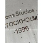 ACNE STUDIOS New Colorway 🎬 Classic 1996 Long Sleeve Tee Mirror Crystal Edition 100% Cotton Pullover Base Layer - Image 9