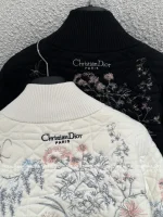 Dior 2025 Fall/Winter Collection 🆕 Star Zipper Embroidery Logo Wool Knit Jacket for Women - Image 9