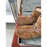 BALENCIAGA 2025 Fall/Winter Collection 🤎 Alaska Sof* Studded Lace-Up Snow Boots - Imported Suede with Shearling Lining - Image 9