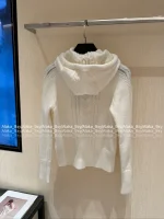 Vivienne Westwood 2025 Fall/Winter Collection 🛰️ Hooded Jacquard Satellite Logo Wool Knit Sweater for Women - Image 14
