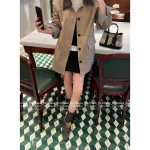 BOTTEGA VENETA 2025 Fall Collection 🧥 Woven Leather Lapel Pocket Utility Trench Coat for Women - Image 11