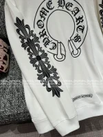 CHROME HEARTS 2025 Fall/Winter Collection 🤍 Hooded Design Cuff Sanskrit Print Logo Zip-Front Jacket - Image 20