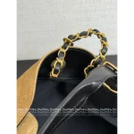Chanel In Stock 🤎 2025 Atelier Collection Runway Style Suede & Metal Chain ⛓️ Tote - Imported Full-Y Hardware Fabric - Image 6