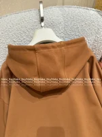 Loewe 2025 Early Fall/Winter Collection 🤎 10ew* Yang Mi Same Style Ginger Hooded Embroidered Sweatshirt for Women - Image 12