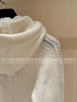 Vivienne Westwood 2025 Fall/Winter Collection 🛰️ Hooded Jacquard Satellite Logo Wool Knit Sweater for Women - Image 11
