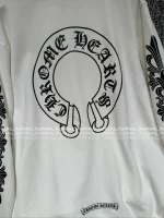 CHROME HEARTS 2025 Fall/Winter Collection 🤍 Hooded Design Cuff Sanskrit Print Logo Zip-Front Jacket - Image 18