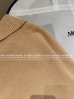 MONCLER 2025 Early Fall/Winter Collection ☑️ Lapel Embroidered Badge Logo Cashmere Knit Sweater for Women - Image 14