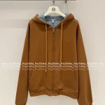 Loewe 2025 Early Fall/Winter Collection 🤎 10ew* Yang Mi Same Style Ginger Hooded Embroidered Sweatshirt for Women