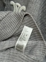 Celine 2025 Early Fall/Winter Collection 🆕 ©️ Hooded Kaixuanmen Logo Gray Tones Wool Knit Cardigan Oversized Fit - Image 15