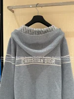 Dior 2025 Early Fall/Winter Collection ⭐️ Hooded Jacquard Letter Logo Cashmere Zip-Front Jacket Knit Cardigan - Image 17