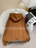 Loewe 2025 Early Fall/Winter Collection 🤎 10ew* Yang Mi Same Style Ginger Hooded Embroidered Sweatshirt for Women - Image 9