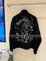 Dior 2025 Fall/Winter Collection 🆕 Star Zipper Embroidery Logo Wool Knit Jacket for Women - Image 16