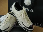 Chanel 2025 Fall/Winter Collection 🐼 Black-White Colorblock Patent/Lambskin Leather Classic Cortez Sneakers 👟 Two Colors Available - Image 8