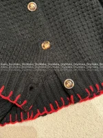 Vivienne Westwood Korean Aesthetic 🪐 2025 Fall/Winter Collection Saturn Embroidered Logo Wool Knit Cardigan with Detachable Scarf - Image 11
