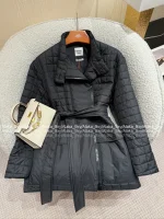 Hermes 2025 Fall/Winter Collection 🐎 Classic Timeless Plaid Stand-Collar Belted Design Insulated Coat - Warm & Comfortable - Image 24