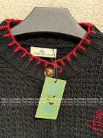 Vivienne Westwood Korean Aesthetic 🪐 2025 Fall/Winter Collection Saturn Embroidered Logo Wool Knit Cardigan with Detachable Scarf - Image 25