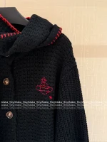 Vivienne Westwood Korean Aesthetic 🪐 2025 Fall/Winter Collection Saturn Embroidered Logo Wool Knit Cardigan with Detachable Scarf - Image 23