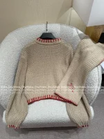 Vivienne Westwood Korean Aesthetic 🪐 2025 Fall/Winter Collection Saturn Embroidered Logo Wool Knit Cardigan with Detachable Scarf - Image 22