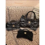 Chanel "Hot Drop 🎀" 2025 Bow & Metal Logo Chain Bag ⛓️ Stunning Jennie-Inspired Style in Imported Genuine Lambskin/Silk Velvet
