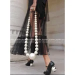 Chanel 2025 Fall/Winter Atelier Collection 🎱 Pearl Ball Heel Block Heel Pointed-Toe Pumps for Women - Elegant & Sophisticated - Image 7