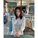 Dior 100% Cashmere ⭐️ 2025 Early Fall/Winter Collection Gold-Thread Embroidered Star Logo Round Neck Cashmere Pullover - Image 17