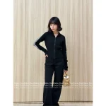 Dior "Slimming Silhouette Style" 🖤 D+ 2025 Fall/Winter Collection Slim-Fit Stand-Collar Zip-Front Cashmere Knit Cardigan - Image 4