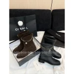 Chanel 2025 Fall/Winter Collection 👢 Lucky Four-Leaf Clover Metal Chain ⛓️ Pendant Ankle Boots for Women - Image 7