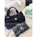 Chanel "Hot Drop 🎀" 2025 Bow & Metal Logo Chain Bag ⛓️ Stunning Jennie-Inspired Style in Imported Genuine Lambskin/Silk Velvet - Image 2