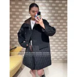 Louis Vuitton 2025 Early Fall/Winter Collection 🔍 Patchwork Hooded Design Wool-Blend Quilted Coat for Women - Mid-Length, Slimming & Elegant - Image 13