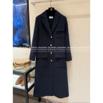 Chanel 2025 Fall/Winter Collection 🔍 Structured Lapel Pocket Wool Long Coat for Women