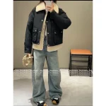 Dior 2025 Early Fall/Winter Collection ☑️ Detachable Two-Piece Design Custom Leather Buckle Shearling Vest Puffer Jacket - Image 6