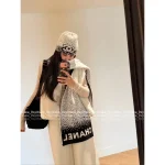 Chanel 2025 Fall/Winter CoCo Neige Ski Collection 🦙 Extra Warm Cashmere/Wool/Silk Blend Knit Beanie 🆚 Scarf - Image 4