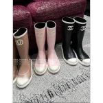 Chanel Barbie Princess Boots~ 2025N Hot Drop New Colorway Color-Block Logo Rain Boots Imported Original Mold Special Waterproof Material - Image 8